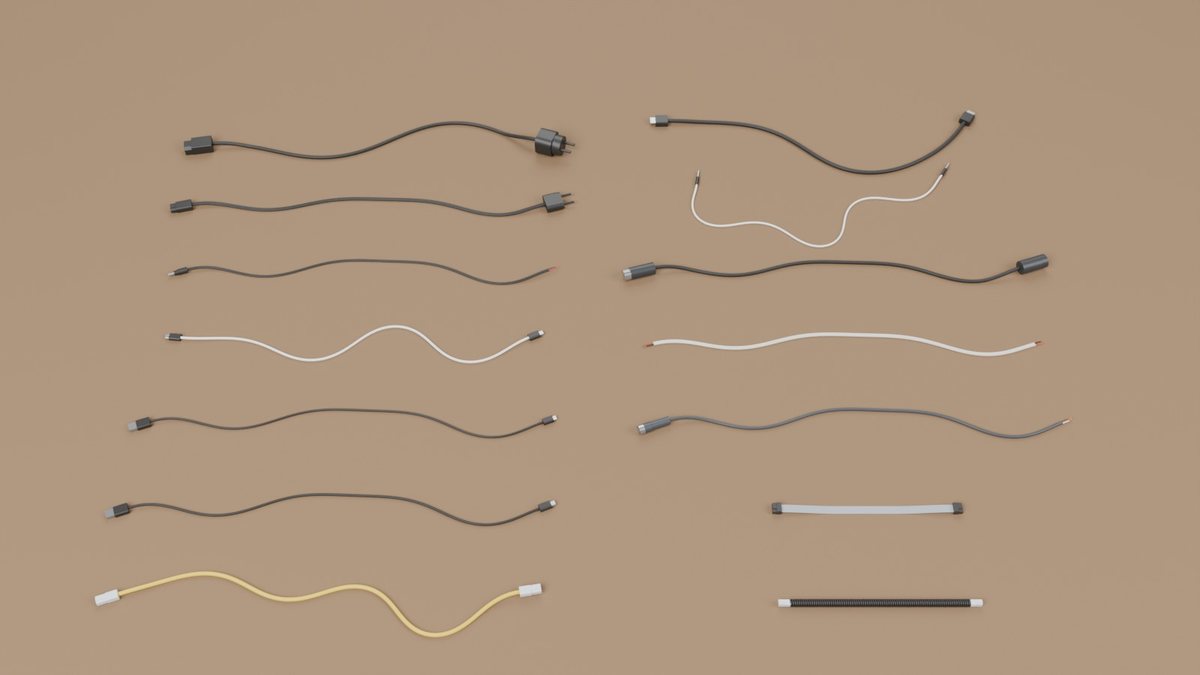 Cables of eight Filaire presets with their connectors